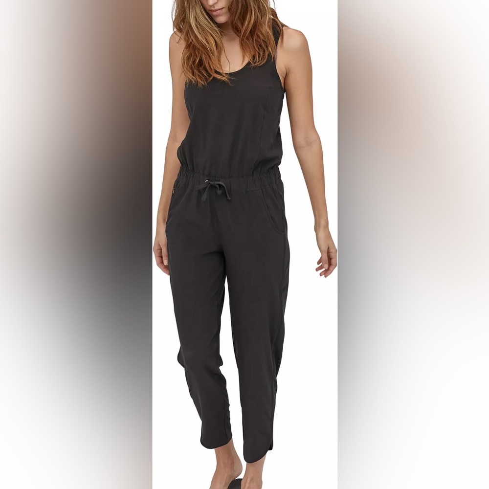 Patagonia Women's Fleetwith Romper | Black outdoor romper